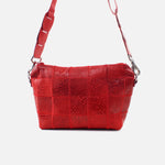 Bolso manos libres leia de cuero para mujer - Rojo