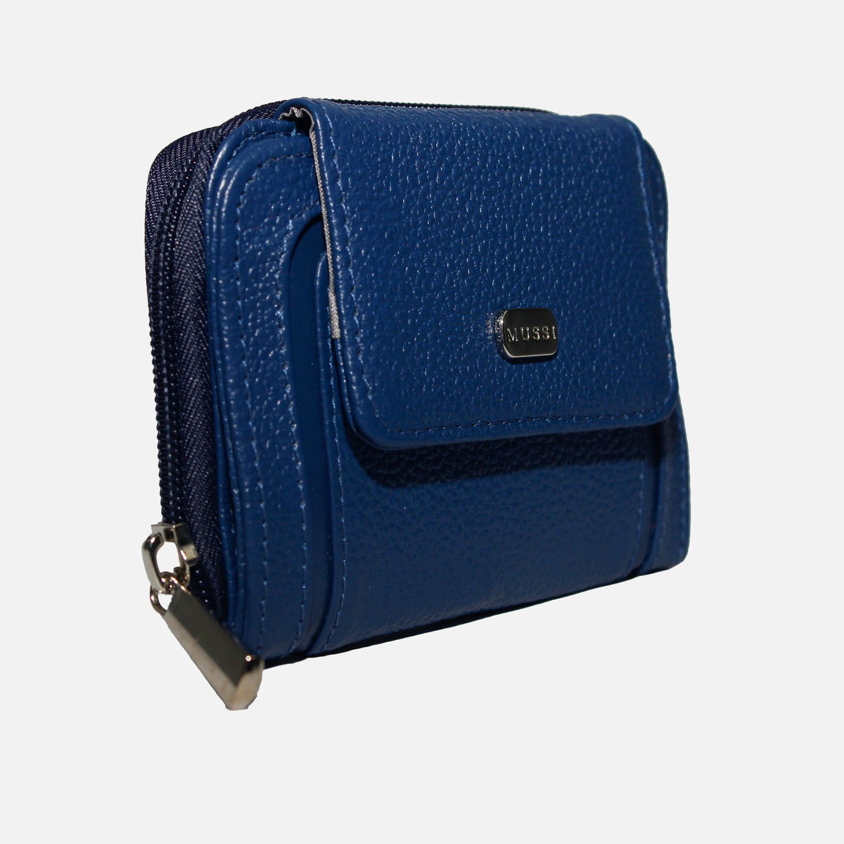 Billetera melina de cuero para mujer - Azul