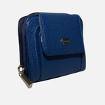 Billetera melina de cuero para mujer - Azul