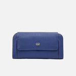 Billetera vilda de cuero para mujer - Azul