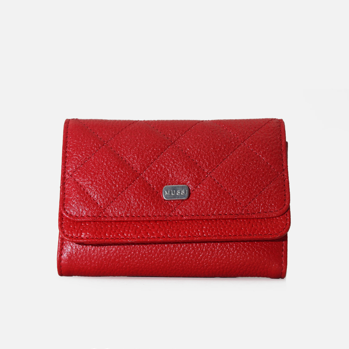 Billetera iria de cuero para mujer - Rojo