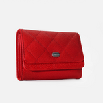 Billetera iria de cuero para mujer - Rojo