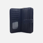 Billetera virela de cuero para mujer - Negro