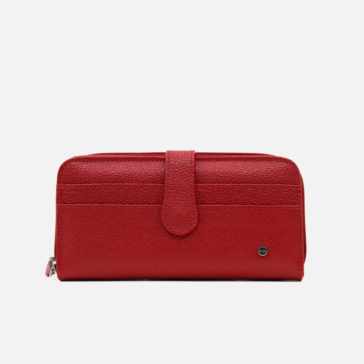 Billetera virela de cuero para mujer - Rojo