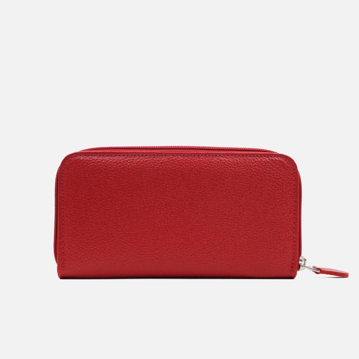 Billetera virela de cuero para mujer - Rojo