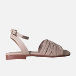 Sandalia plana milen de sintético para mujer - Almendra