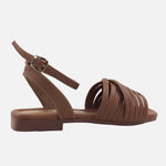 Sandalia plana milen de sintético para mujer - Miel