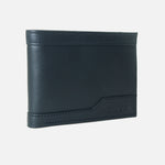Billetera atlas de cuero para hombre - Negro