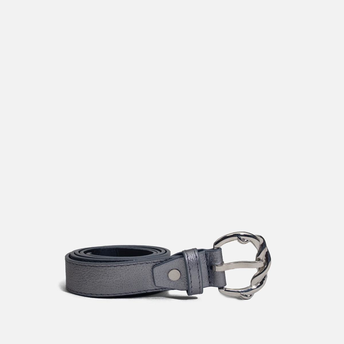 Correa alira de cuero para mujer - Plateado