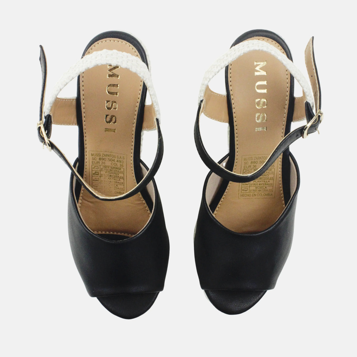 Sandalia plataforma soline de sintético para mujer - Negro