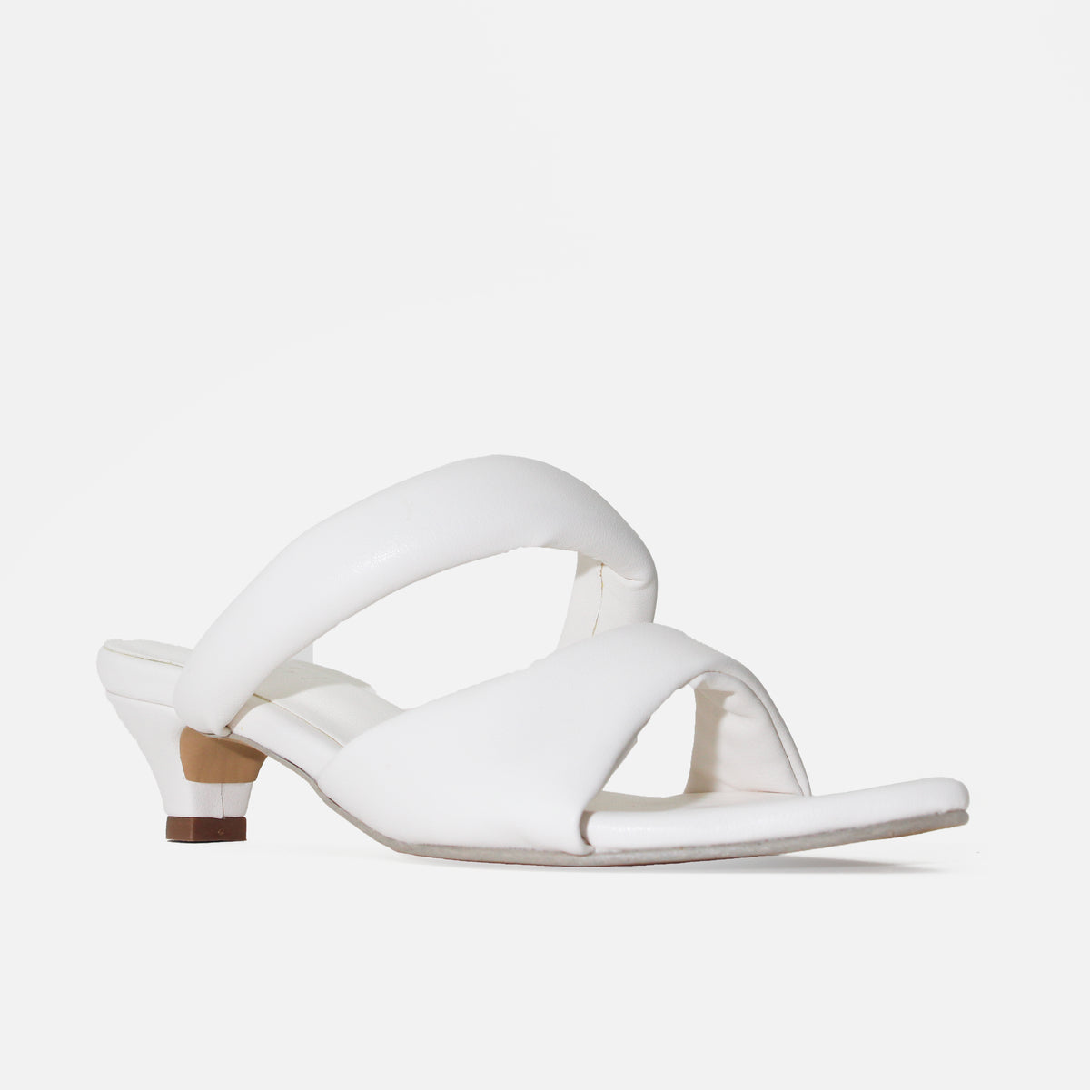 Sandalia tacon Veronica de sintético para mujer - Hueso