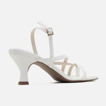 Sandalia tacon mesli de sintético para mujer - Hueso