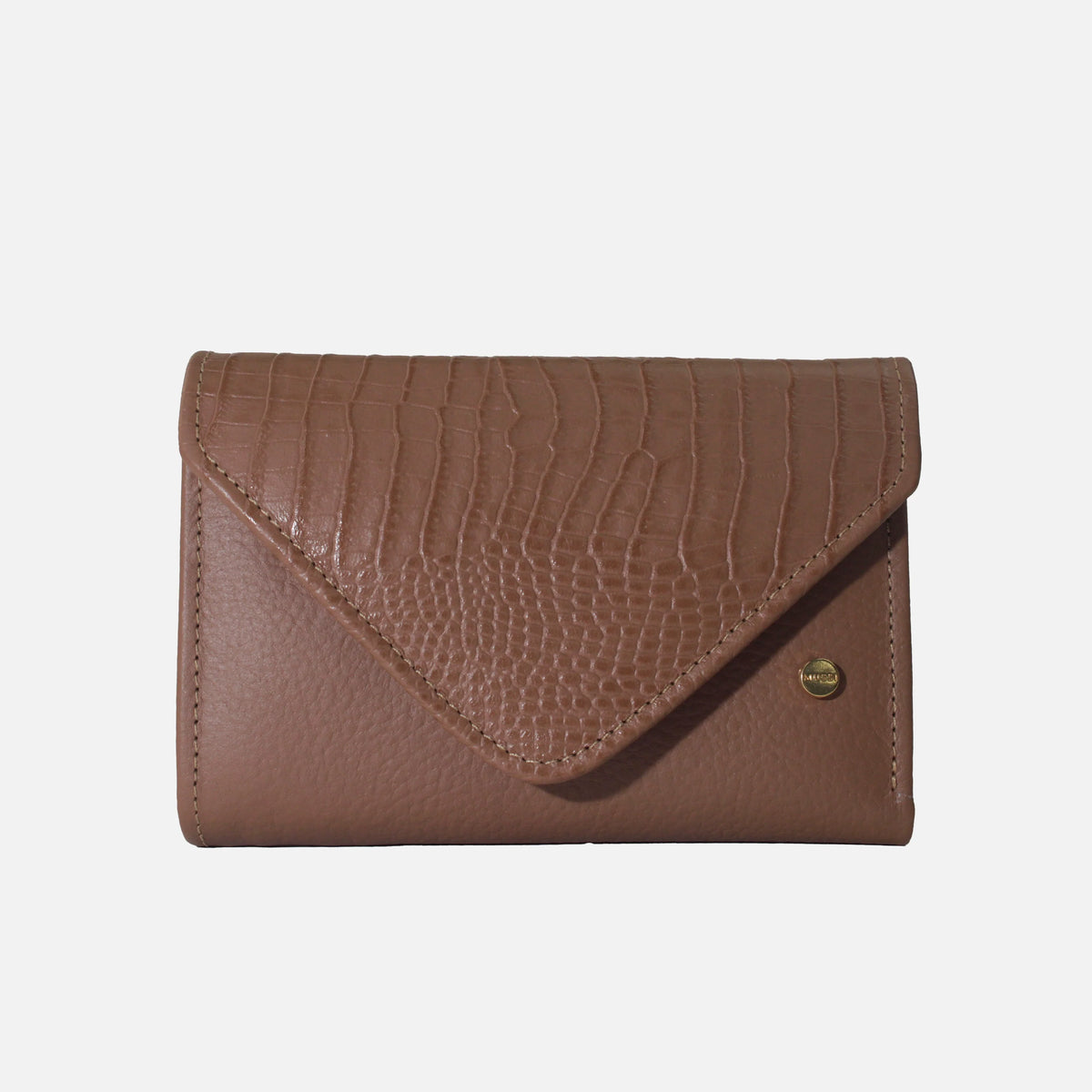 Billetera alani de cuero para mujer - Miel