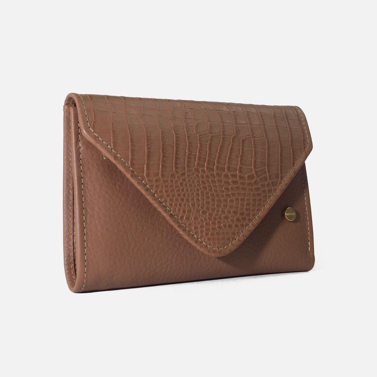 Billetera alani de cuero para mujer - Miel