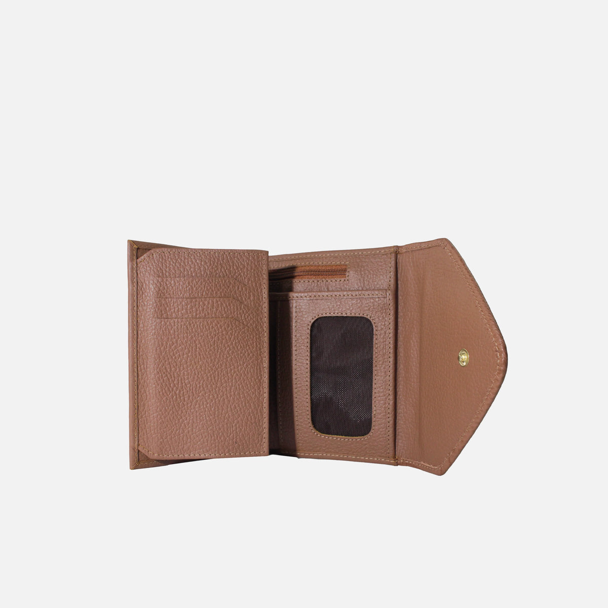 Billetera alani de cuero para mujer - Miel