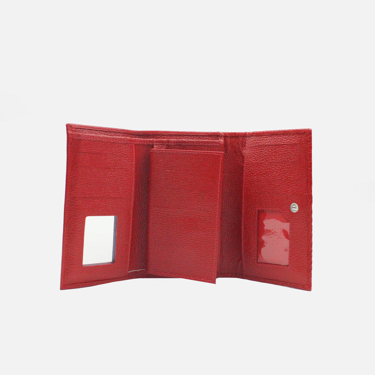 Billetera rosangela de cuero para mujer - Rojo