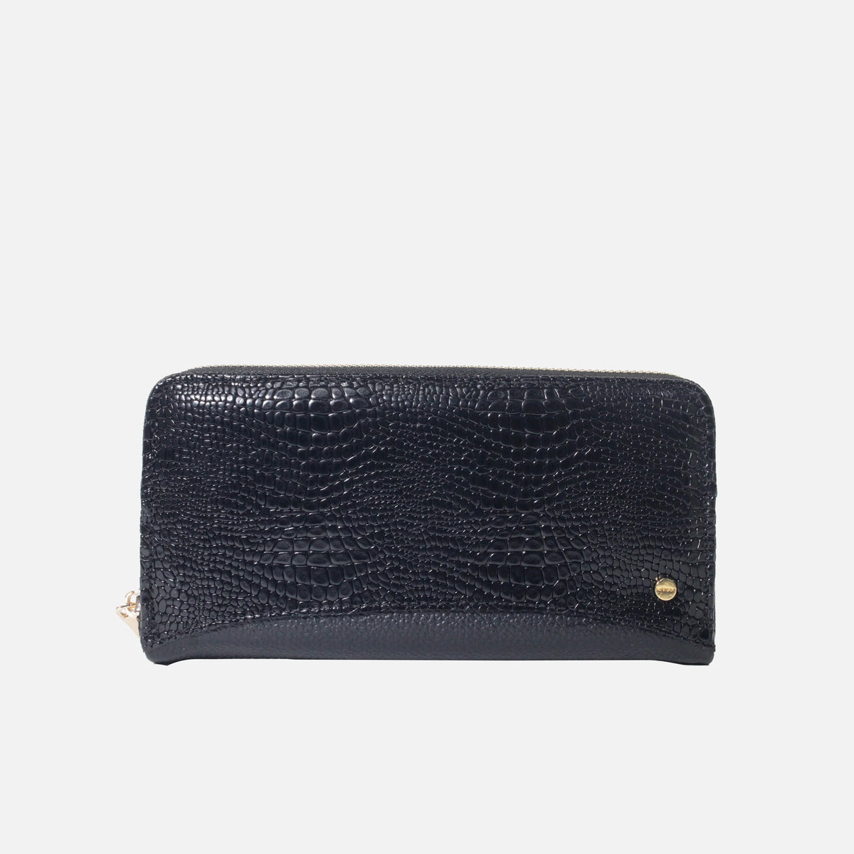 Billetera helena de cuero para mujer - Negro