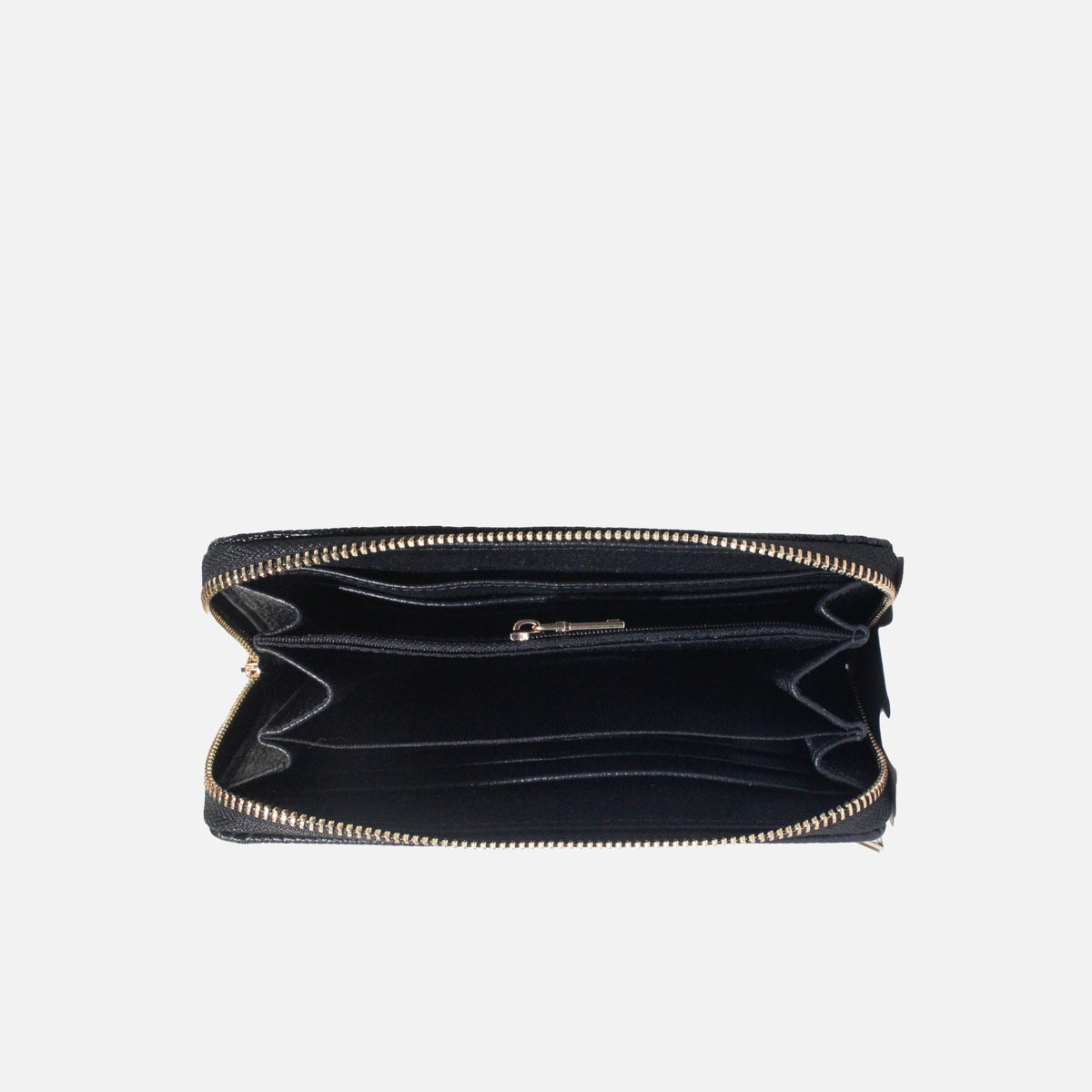 Billetera helena de cuero para mujer - Negro