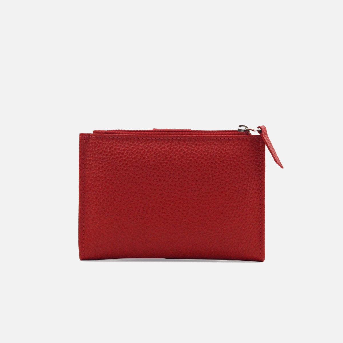 Billetera milan de cuero para mujer - Rojo