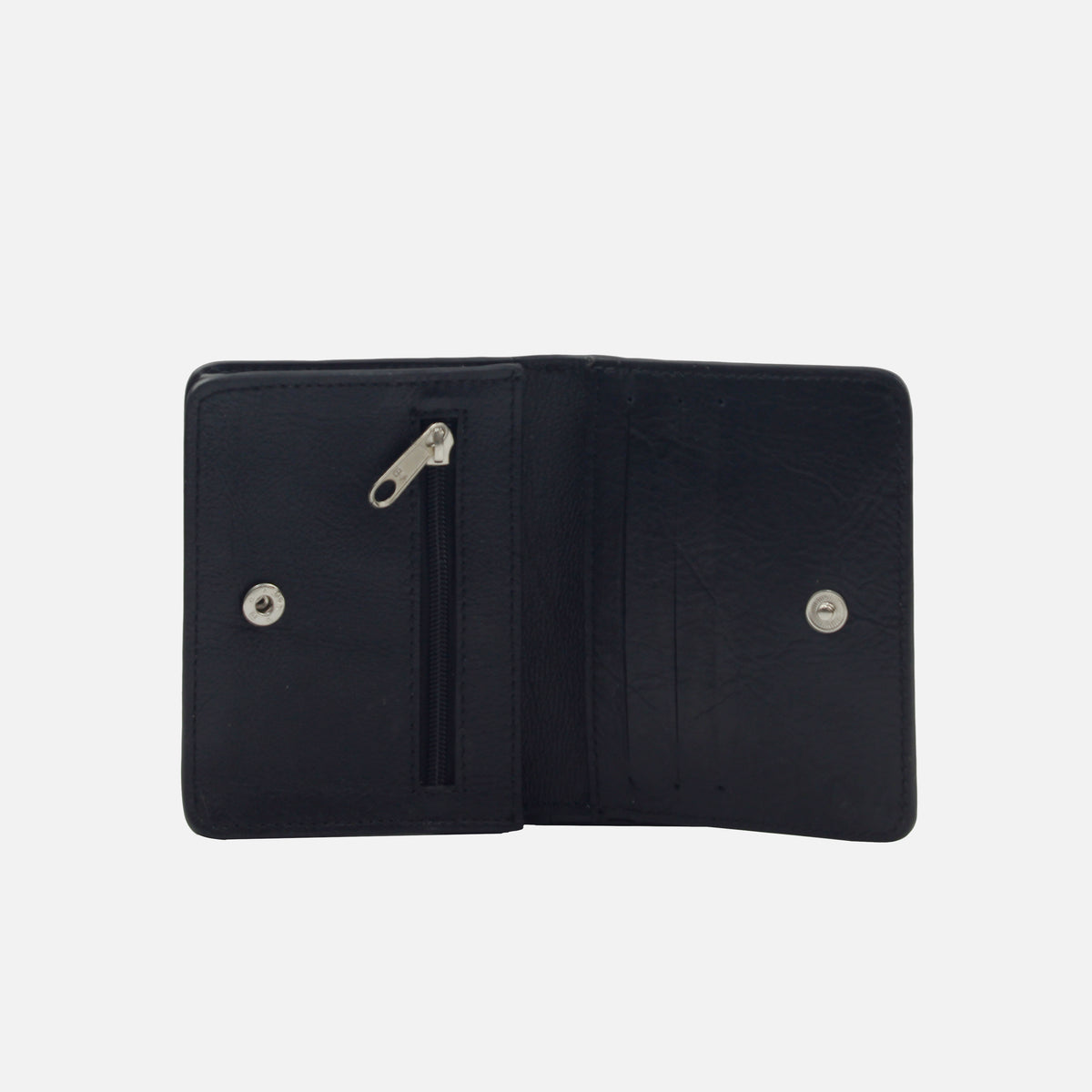 Billetera lorenza de cuero para mujer - Negro