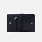 Billetera lorenza de cuero para mujer - Negro