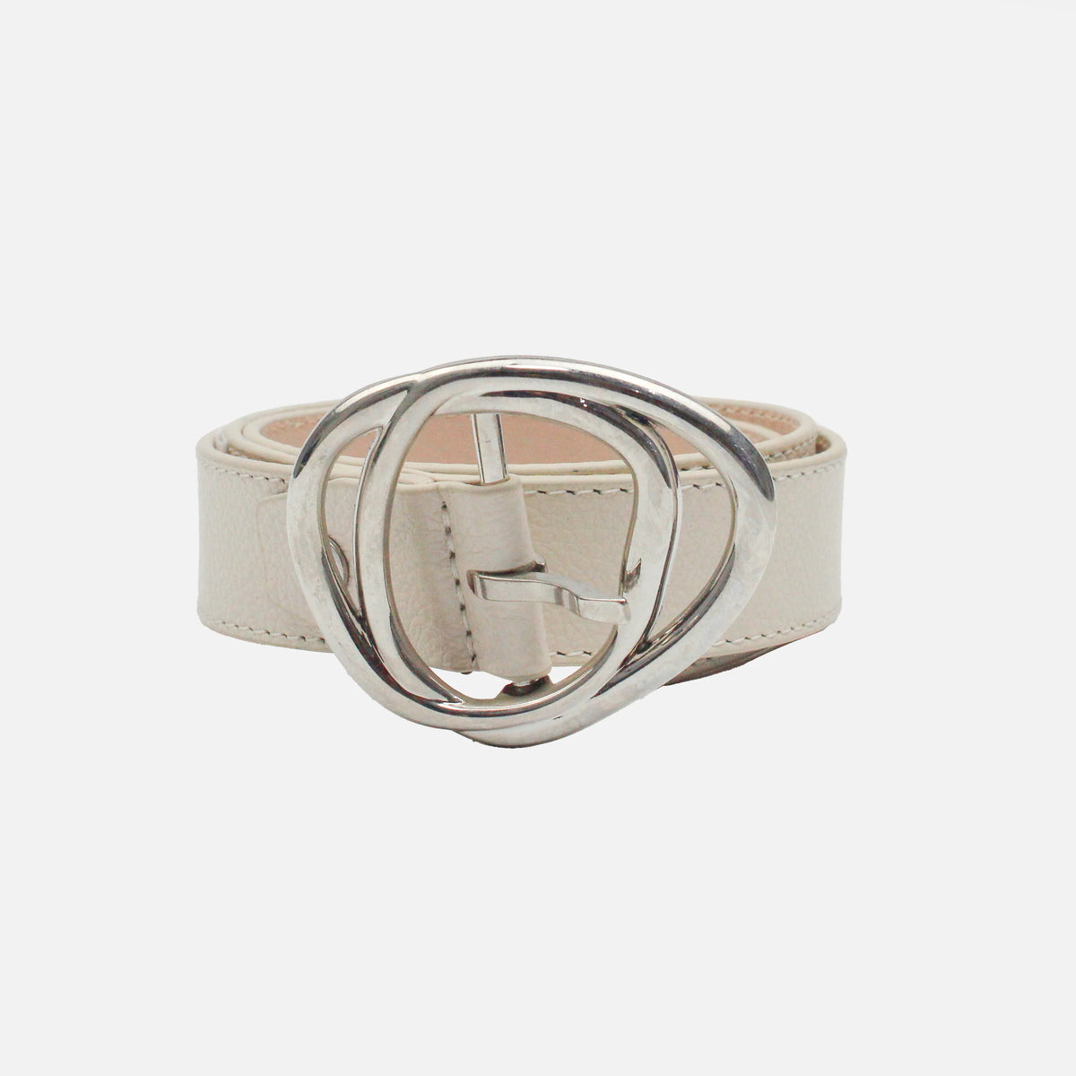 Correa mafalda de cuero para mujer - Hueso