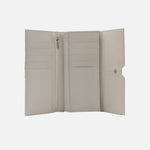 Billetera mili de cuero para mujer - Hueso