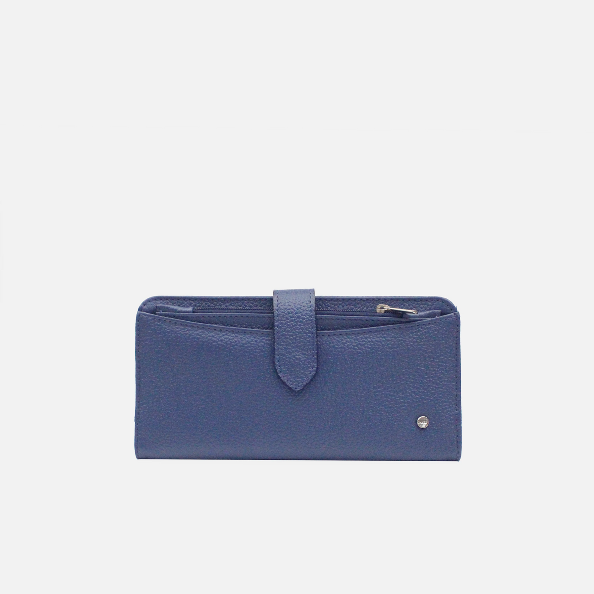 Billetera primavera de cuero para mujer - Azul