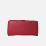 Billetera primavera de cuero para mujer - Rojo