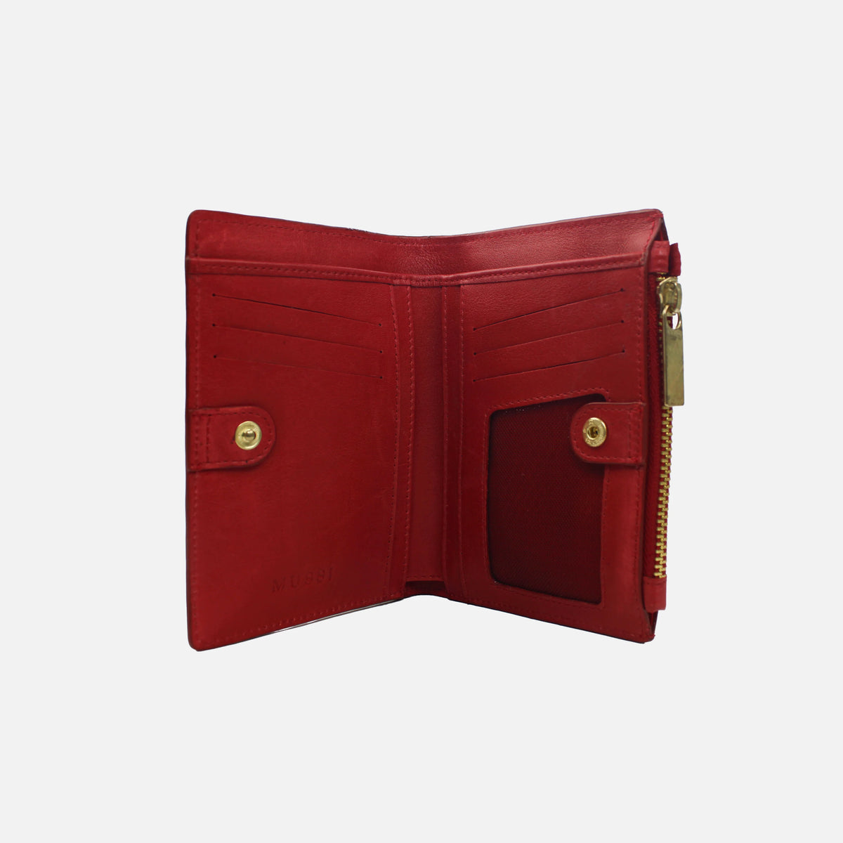 Billetera odalys de cuero para mujer - Rojo