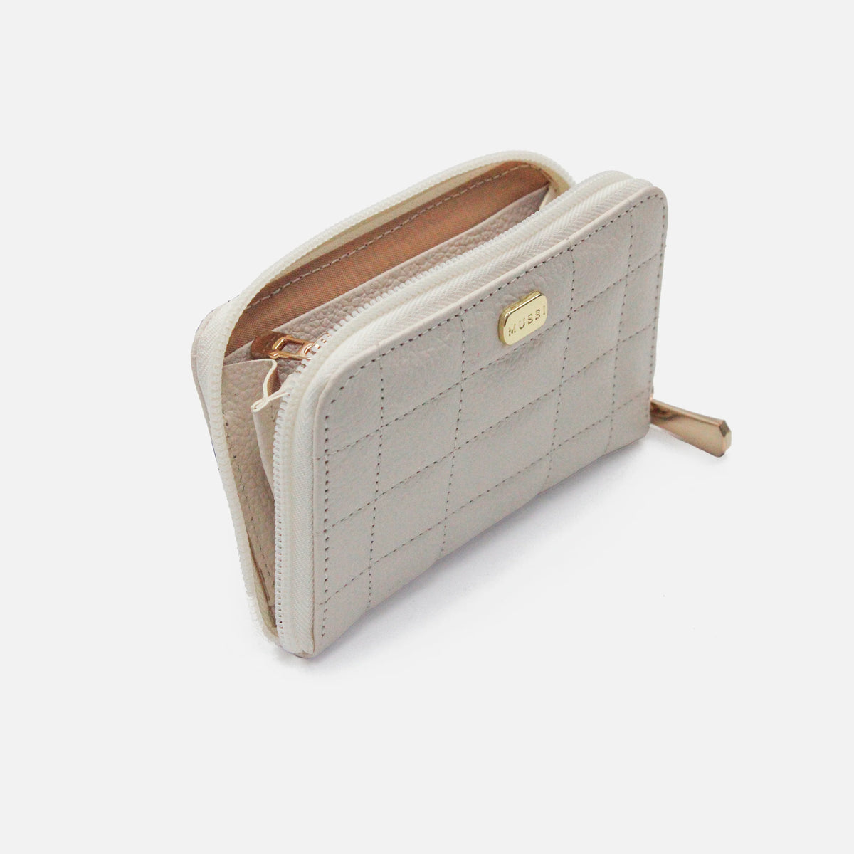 Billetera rosalba  de cuero para mujer - Hueso