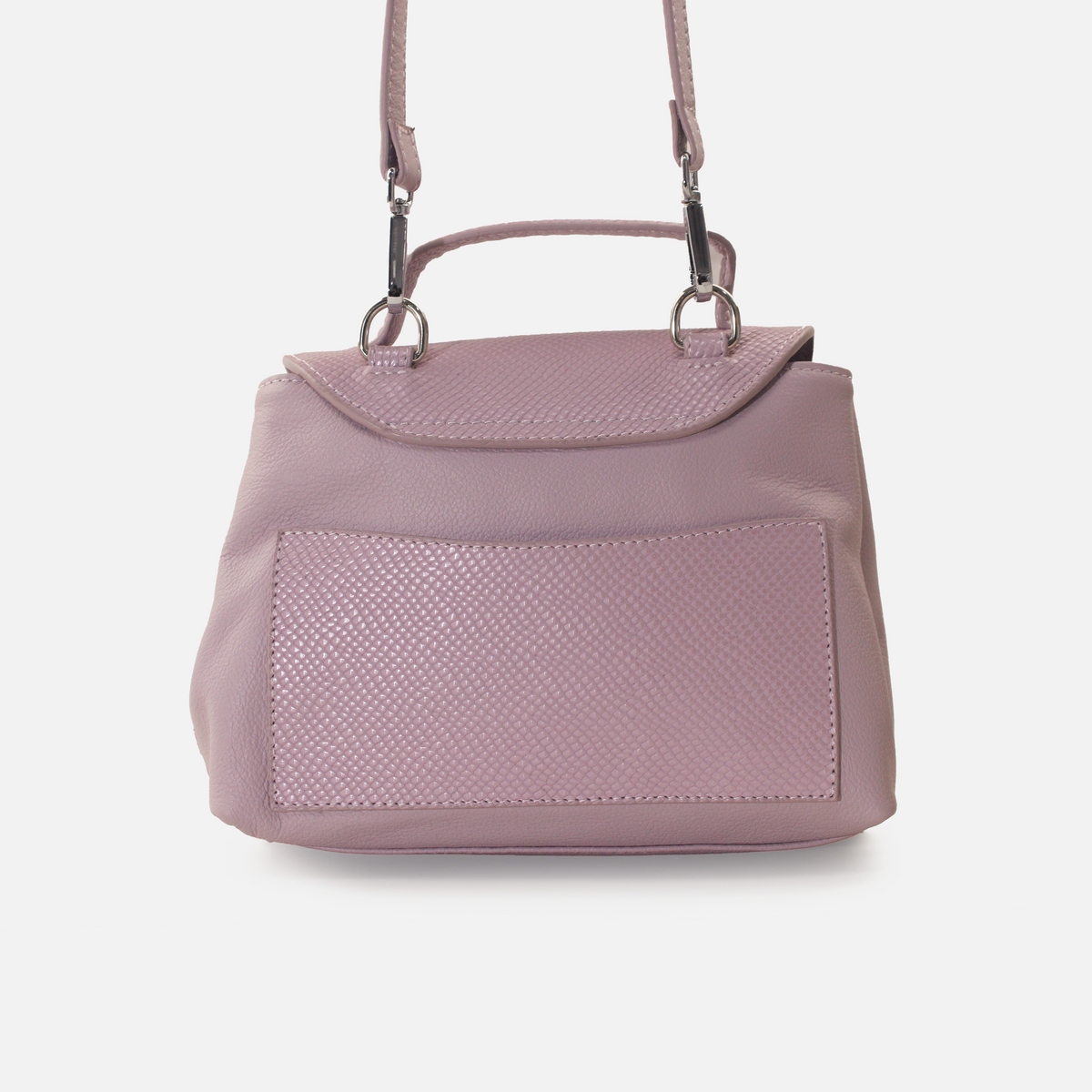 Bolso manos libres milan de cuero para mujer - Rosado