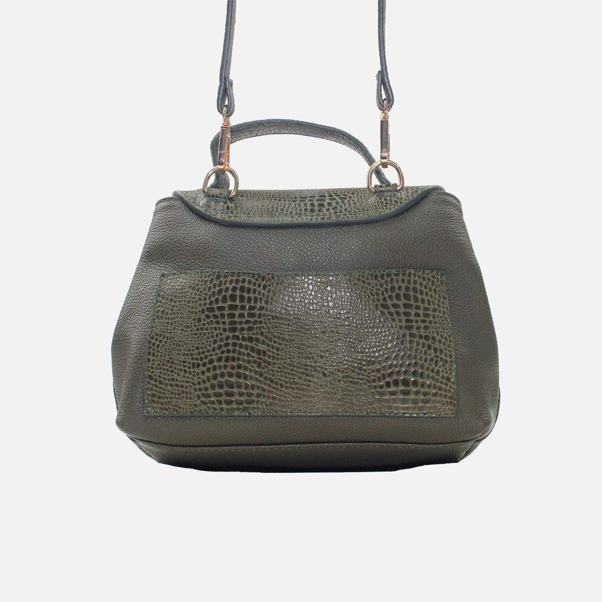 Bolso manos libres milan de cuero para mujer - Verde