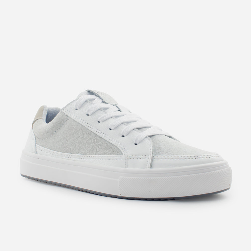 Tenis Sneakers arlon de cuero para hombre - Blanco
