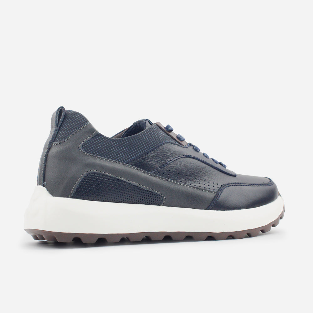 Tenis Sneakers alan de cuero para hombre - Azul