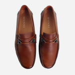 Mocasin plano sanji de sintético para hombre - Brandy