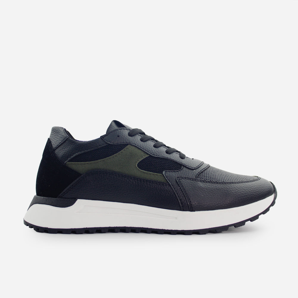 Tenis con plataforma franscesco de sintético para hombre - Negro