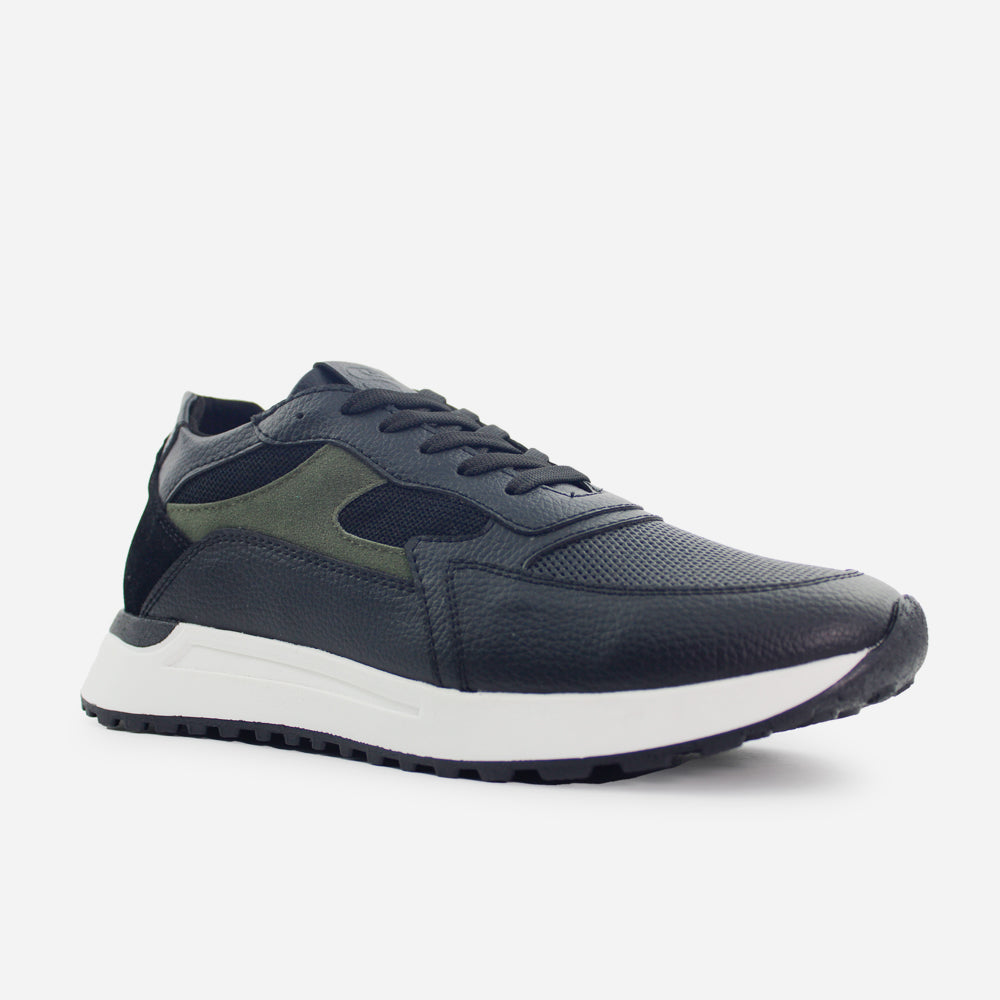 Tenis con plataforma franscesco de sintético para hombre - Negro