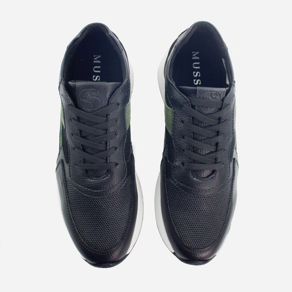Tenis con plataforma franscesco de sintético para hombre - Negro