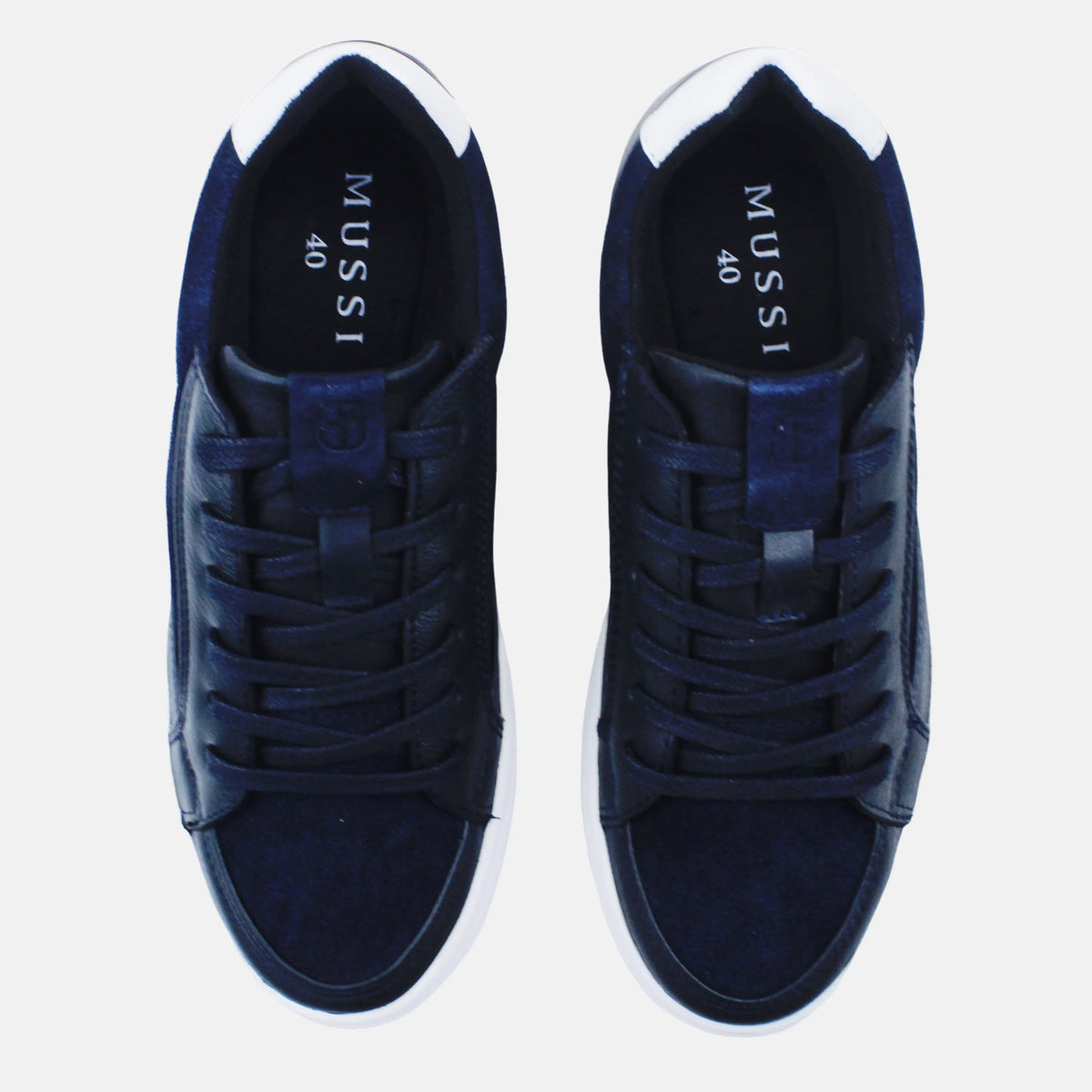 Tenis rosella de cuero para hombre - Azul