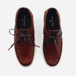 Mocasin plano ciel de cuero para hombre - Brandy