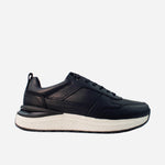 Tenis Sneakers noel de cuero para hombre - Negro