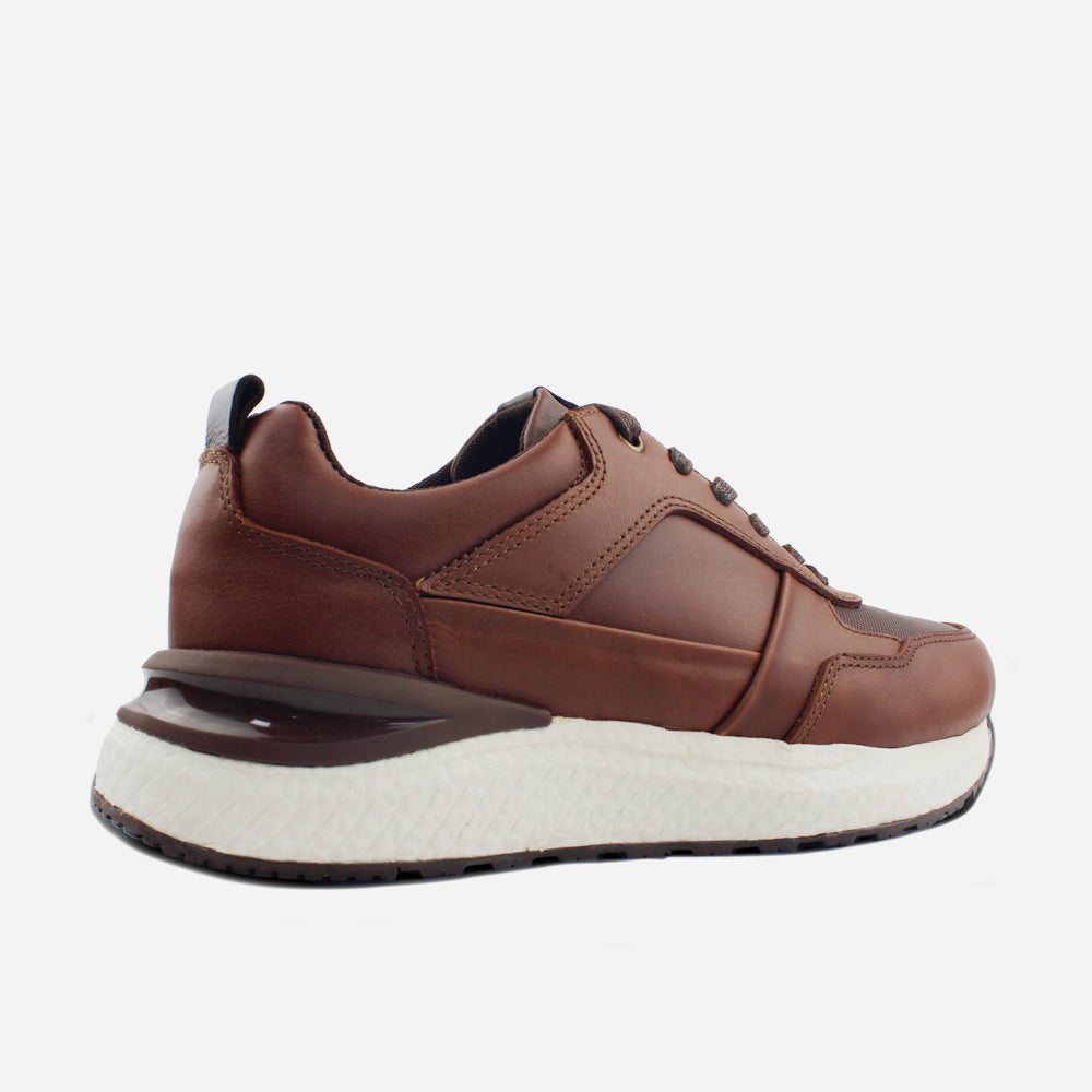 Tenis Sneakers noel de cuero para hombre - Miel