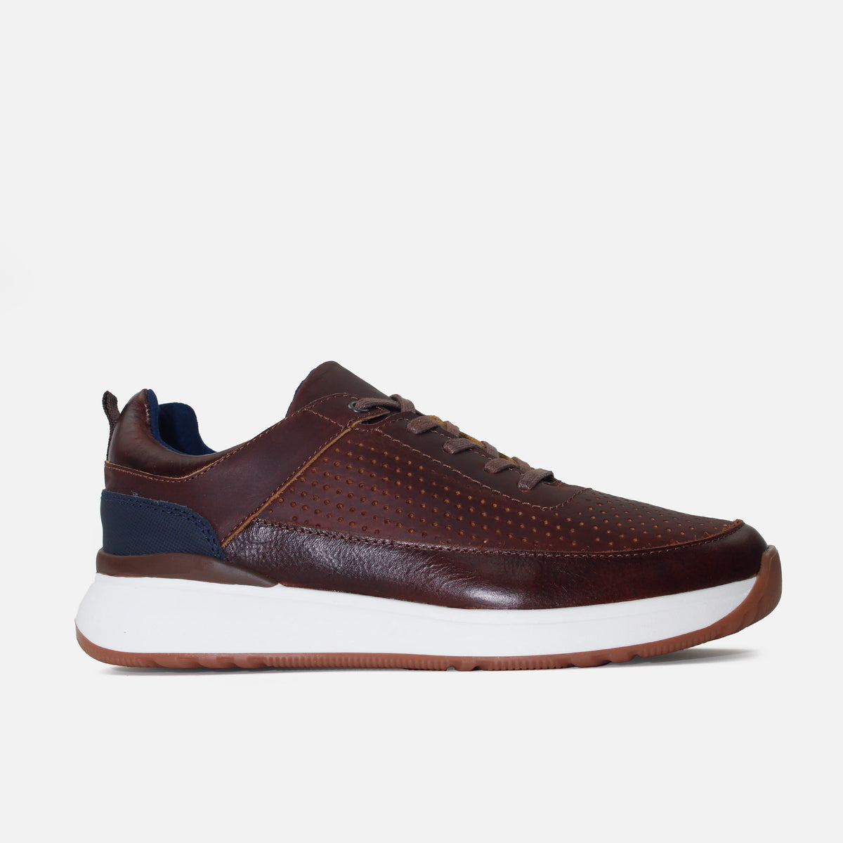 Tenis marcus de cuero para hombre - Café