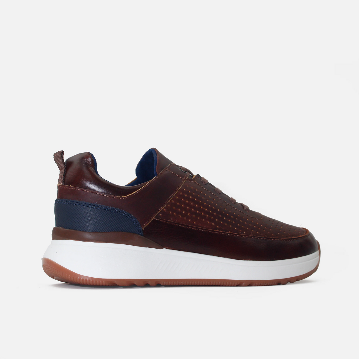 Tenis marcus de cuero para hombre - Café