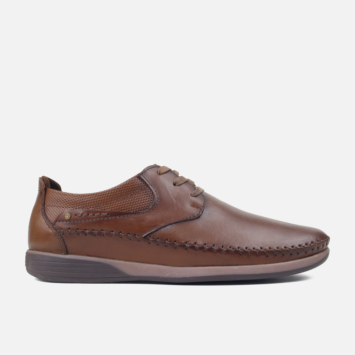 Mocasin plano elian de cuero para hombre - Miel