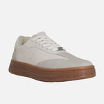 Tenis con plataforma nayen de cuero para mujer - Beige