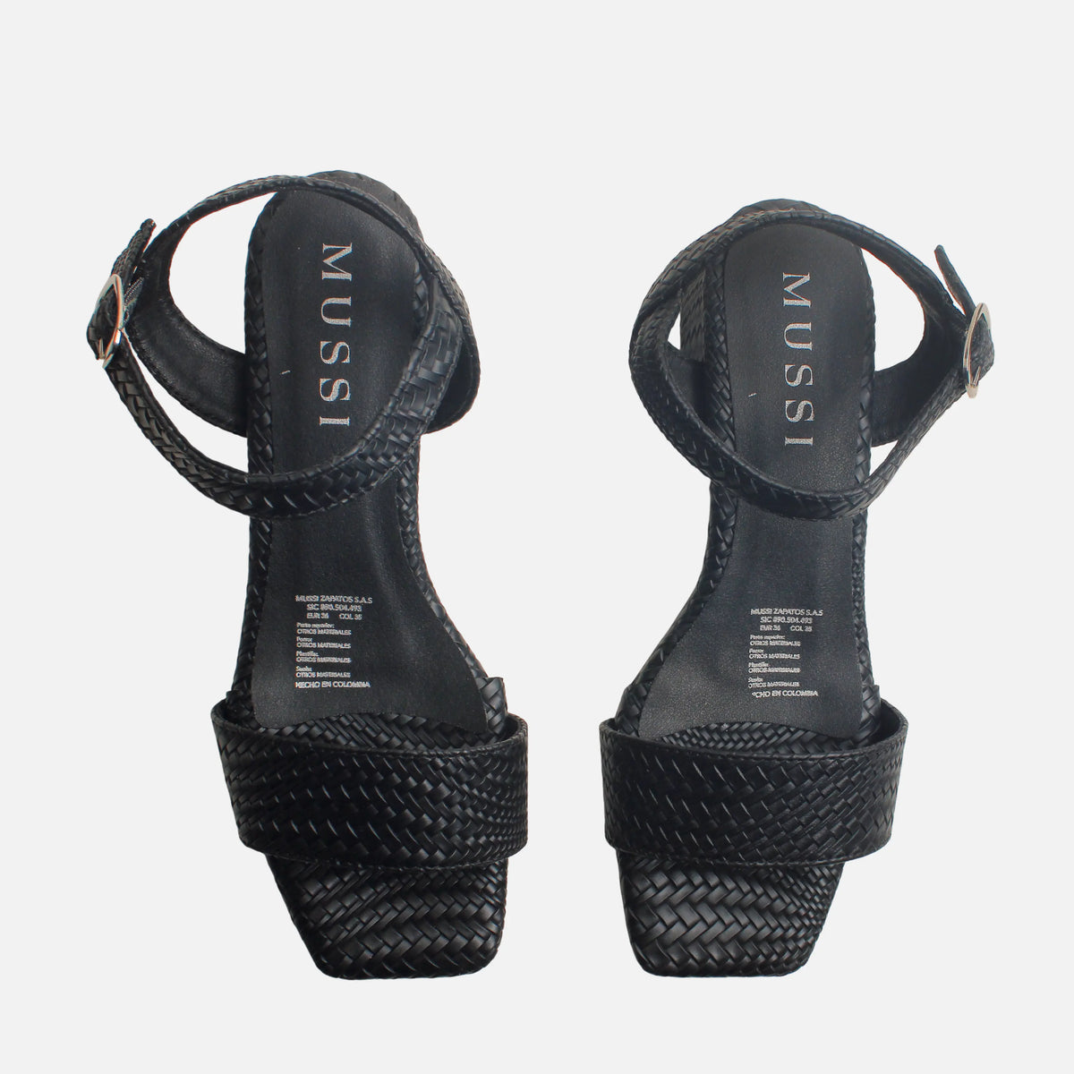 Sandalia tacon lilia de sintético para mujer - Negro