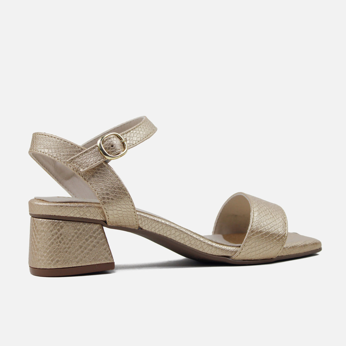 Sandalia tacon lilia de sintético para mujer - Oro