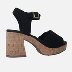 Sandalia tacon plataforma zea de sintético para mujer - Negro